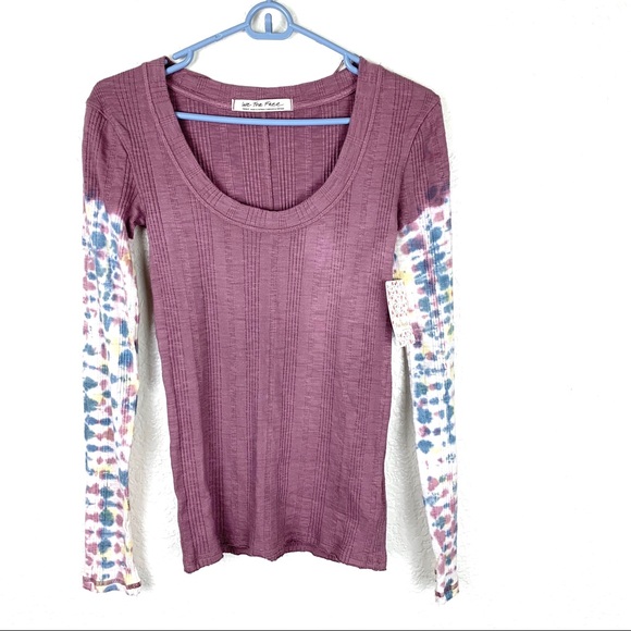 NWT Free People Big Sur Tie Dye Long Sleeve - Picture 7 of 10